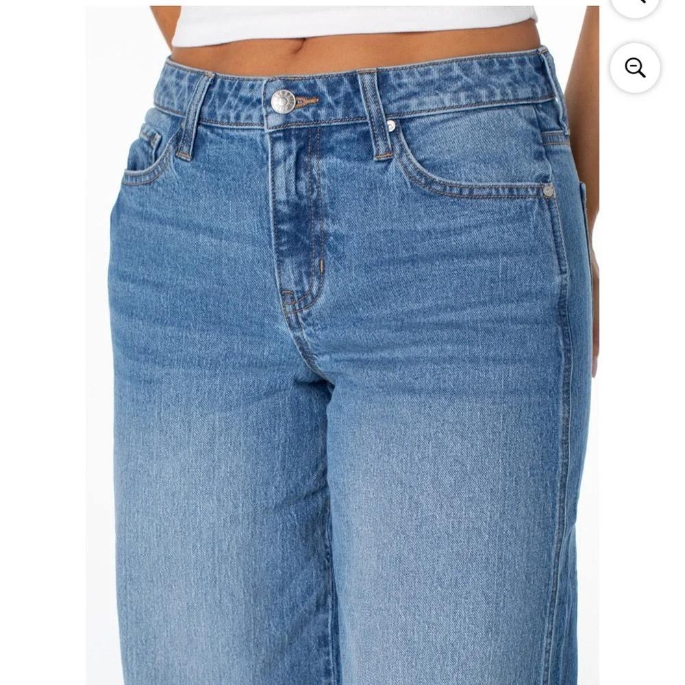 Plus Size Celebrity Pink Light Blue Wide Leg Jeans - Picture 5 of 14